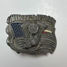 Vintage Harley Davidson Belt Buckle 1991 Made with Pride in the USA