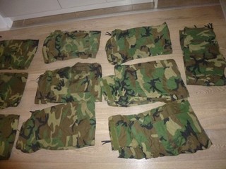 Dachbodenfund 10 x US Army Trousers Improved Rainsuit in Woodland Versch. Größen