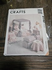 McCalls Doll Furniture 11.5" Dolls Sofa Chair Table Bed PLUS 8140 Pattern UC