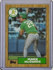 Topps 1987 Mark McGwire & Rick Honeycutt     🔥ERROR CARD🔥 NEAR MINT OR BETTER