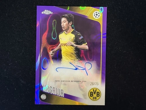 Shinji Kagawa 2025-26 Topps Chrome UCC AUTO Purple/75 #CLA-SH Borussia Dortmund