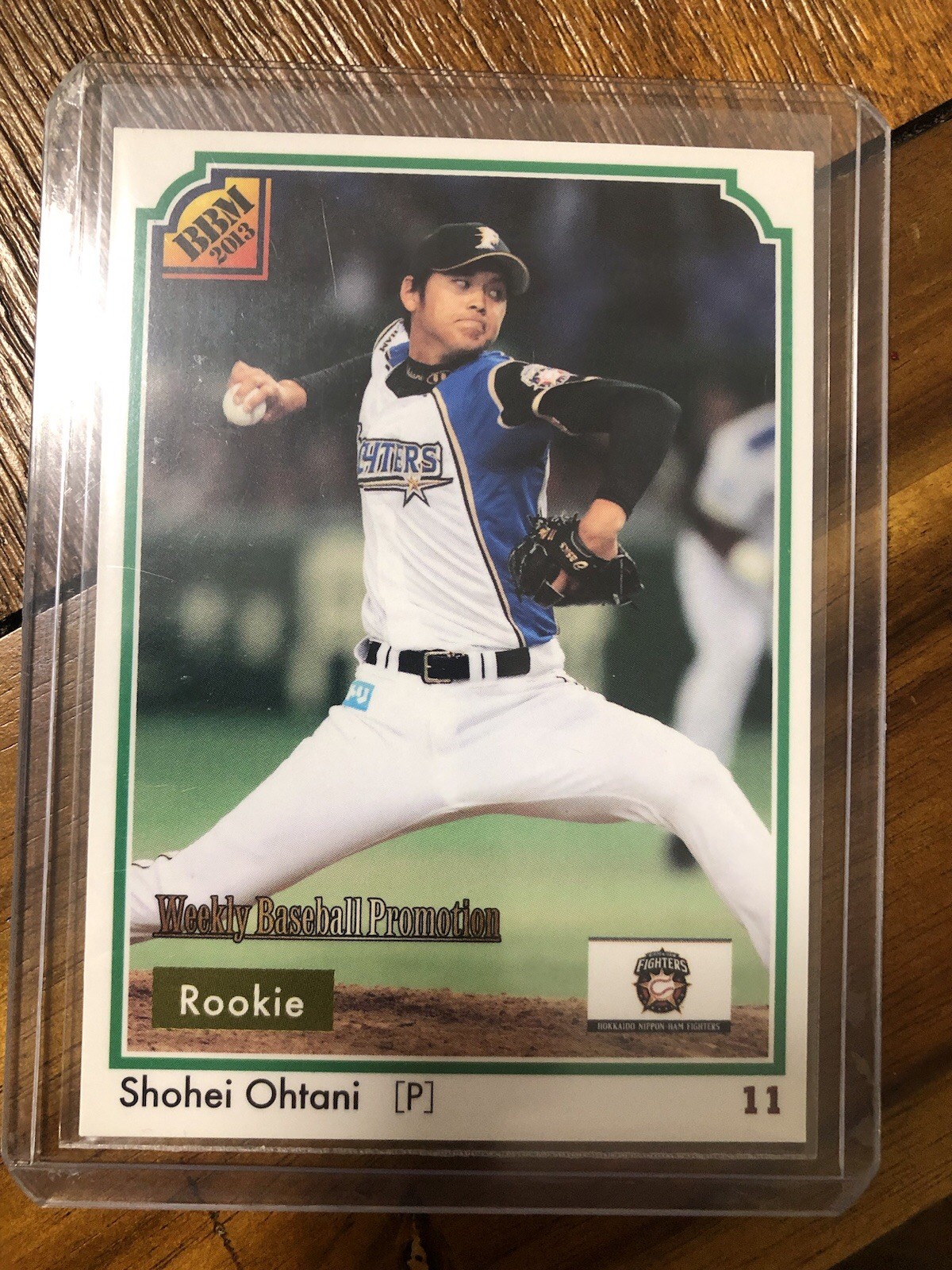 SHOHEI OHTANI 2013 Japanese Rookie RC BBM Classic Weekly WB1 Green Frame VARIANT