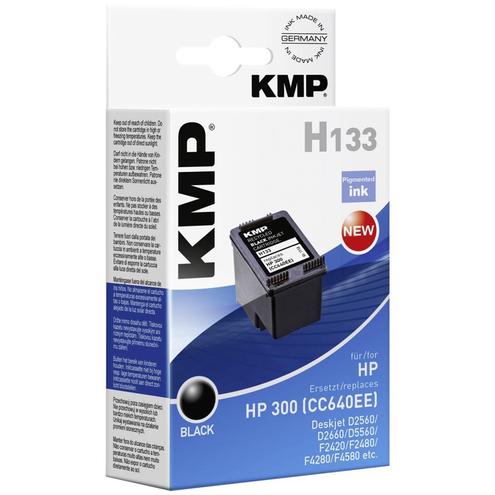 KMP H133 Tintenpatrone schwarz kompatibel mit HP CC 640 EE