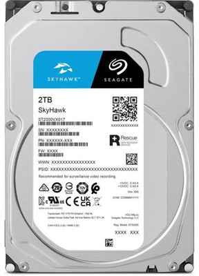 Server hard drive Seagate SkyHawk 2TB 3.5' SATA III (6 Gb/s) (ST2000VX017)