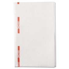 Chix 8252 13" x 21" Cotton Food Service Towels - White/Red (150/Ct) New