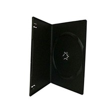 7mm Slim Black Single CD/DVD Case Pieces Pack 25