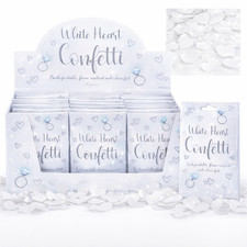 White Heart Confetti Wedding Party Event Table Decoration Display Biodegradable