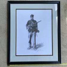 Union Infantryman - Paul Jennis - Limited Edition Matted and Framed Print