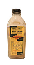 Vintage Chevrolet Accessories Porcelainize Wash Cream Glass Bottle Vintage Chevrolet Accessories Porcelainize Wash Cream Glass Bottle