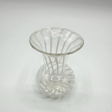 Kleine Lauscha Fadenglas Vase Miniatur Filigran Glas Glaskunst