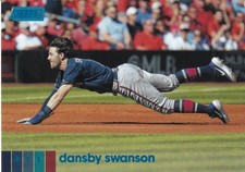 2020 Topps Stadium Club Atlanta Braves Dansby Swanson Base Blue Foil 05/50