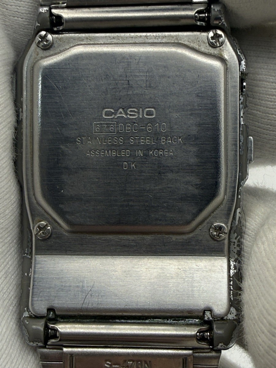 RARE Vintage Casio DBC-610 Data Bank Calculator Watch w/ Original