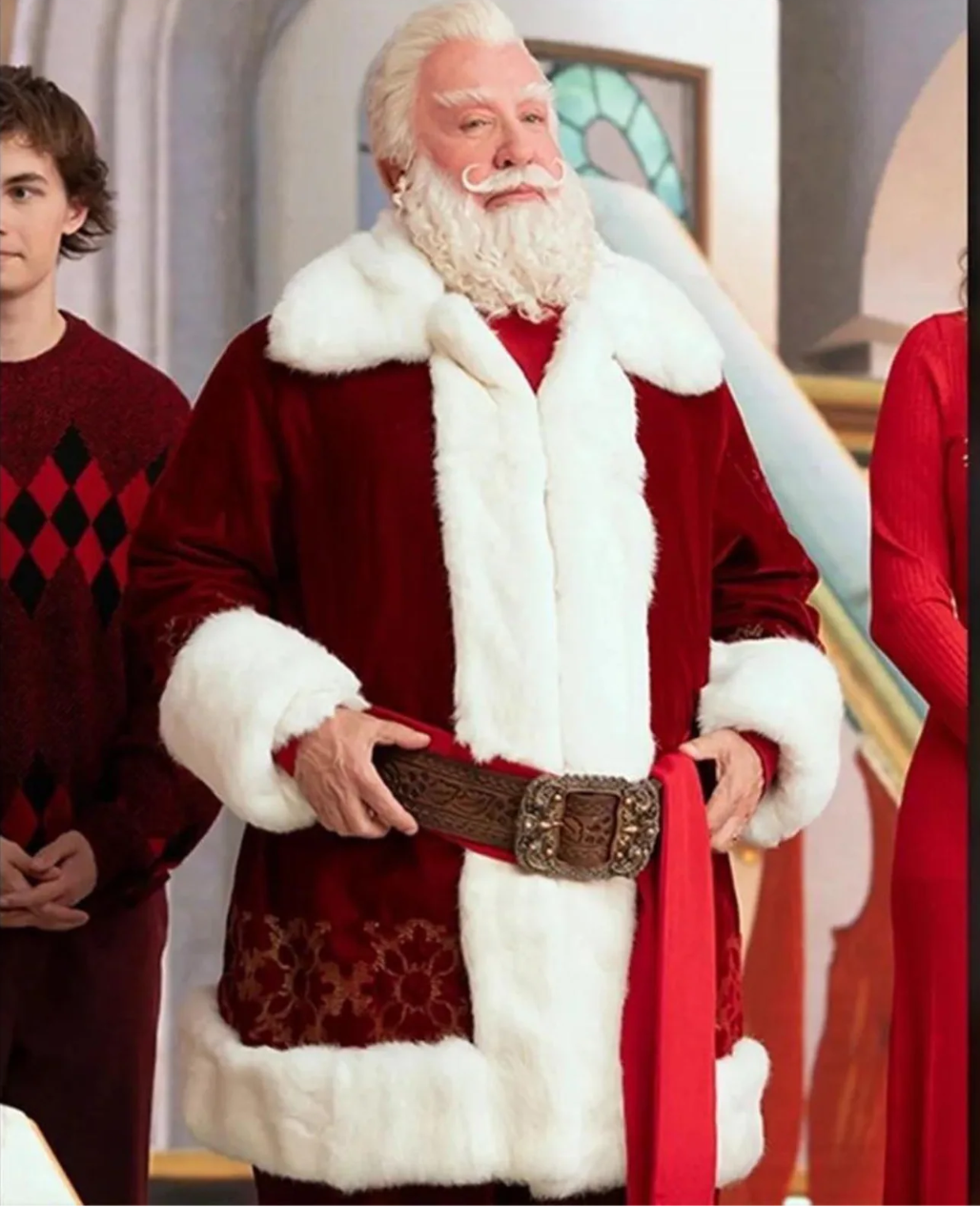 Premium Santa Claus Suit – Red Velvet Jacket with White Fur Trim for ...
