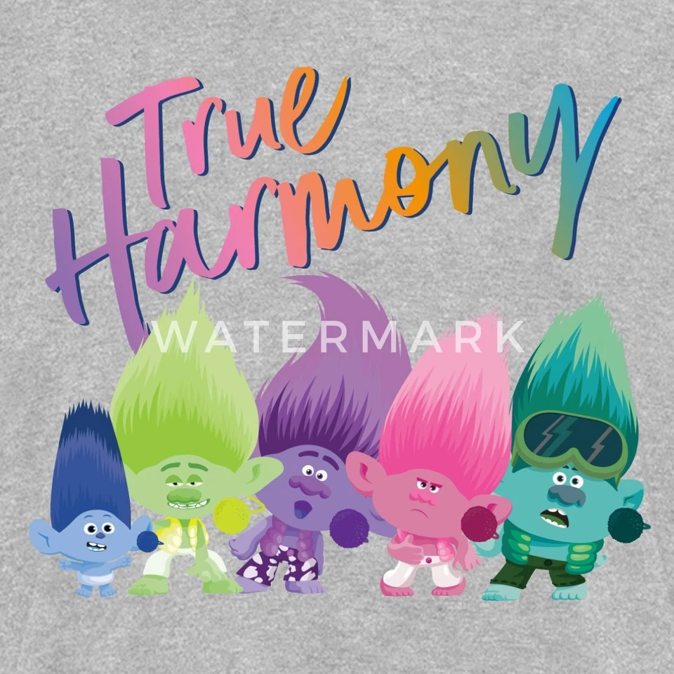 Camiseta para niños Trolls True Harmony With Many Colorful Trolls Foto 2 de 4