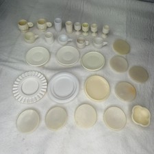 Huge Bundle Barbie Doll Dishes Kitchen Accessories Plates Cups Mugs Glasses J2F