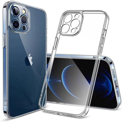 Clear Soft TPU Silicone Case For iPhone 13 14 15 16 Pro Max Plus Back Cover