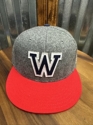 Adidas Sample Washington Wizards W Logo Gray Wool Red Brim Flexfit S/m Hat NWOT