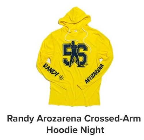 Seattle Mariners 2025 Randy Arozarena Hoodie SGA XL + Yellow Racing Hydro Socks - Picture 2 of 2