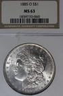 1885 O NGC MS63 MORGAN SILVER DOLLAR #B52458 — photo 1