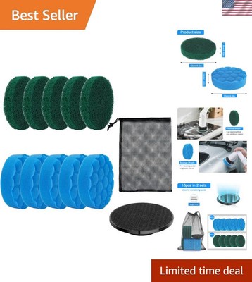 Electric Spin Scrubber Replacement Brush Heads Set, 10 Piece Replacement Brus...