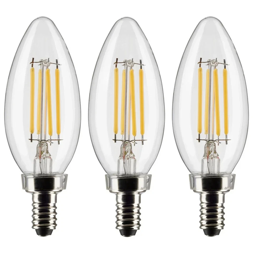 4 Watt B11 LED - Clear - Candelabra base - 90 CRI - 3000K - 120 Volt - 3-Pack -  - Image 3 of 4