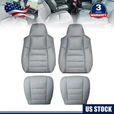 Full Front Gray Seat Cover Set For 02-07 Ford F250 F350 Lariat XL XLT Super Duty