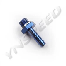 Bosch 044 Fuel Pump Inlet M12 x 1.5 To 5/16" (8mm) Barb Fitting Adapter Blue US.