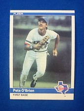 1984 FLEER #423 PETE O'BRIEN TEXAS RANGERS NM-MT or BETTER ROOKIE CARD. rookie card picture