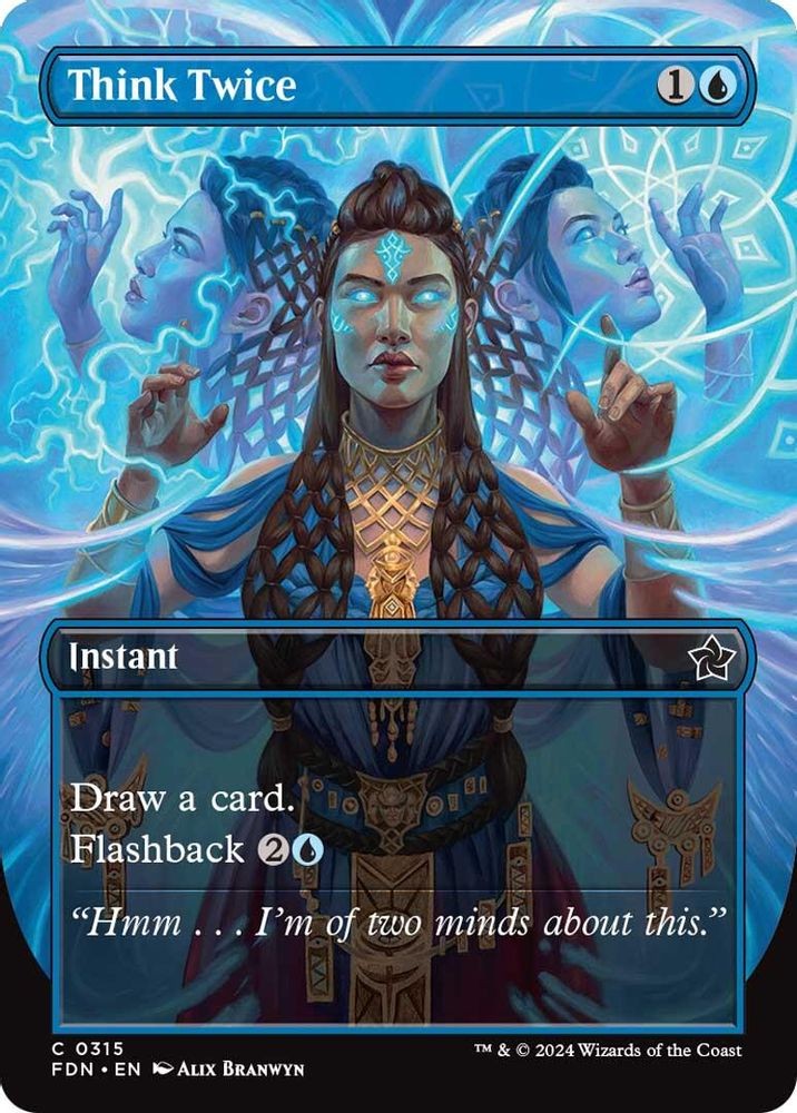 2024 Magic: The Gathering: FDN - Think Twice Borderless (#315, C, Near Mint)