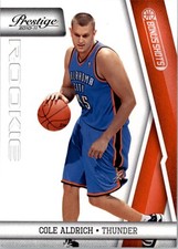 2010-11 Prestige Bonus Shots Orange #221 Cole Aldrich /499 BSK