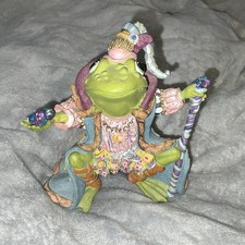 Vtg 1996 Hamilton Sculpture Collection Camelot Frogs "Wizard of Camelot"