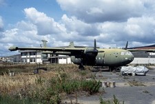 ex-Portugal AF, Noratlas, 6403, bei Alverca, 1992, Flugzeugdia