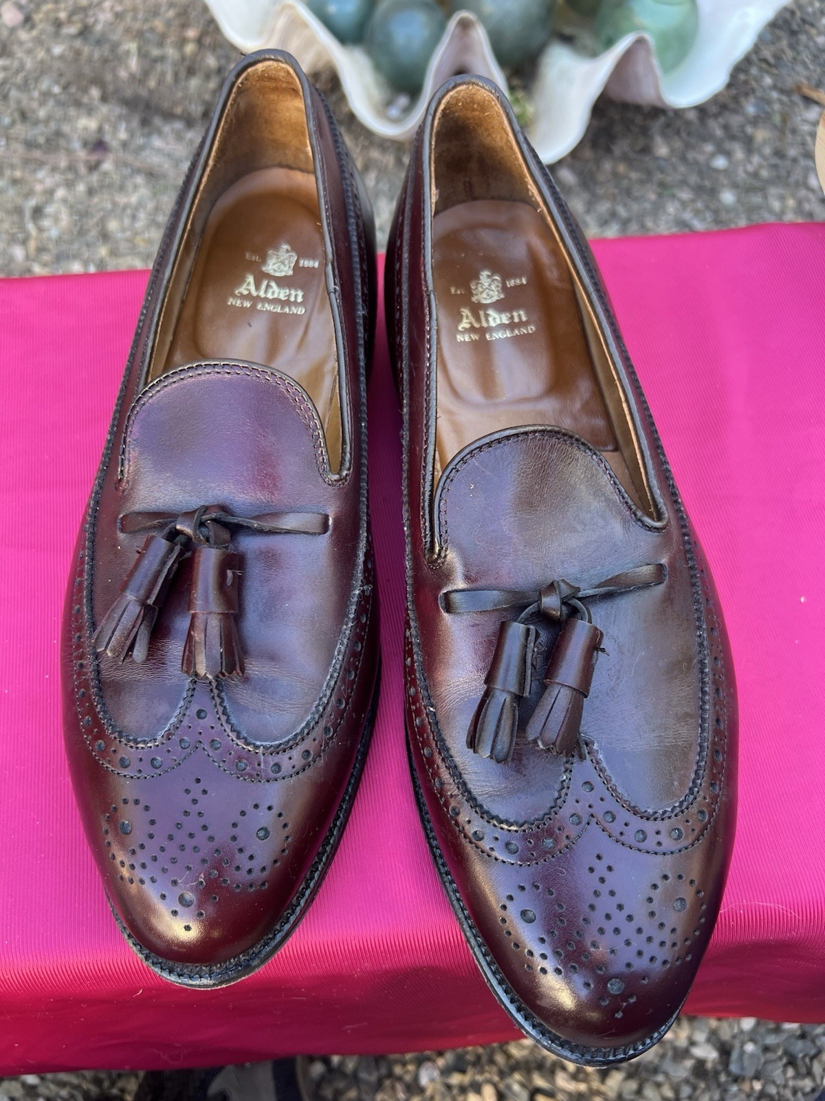 Alden 553 Burgundy Calfskin Tassel Loafer