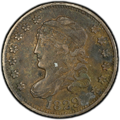 1829 H10C LM-7.1 Capped Bust Half Dime PCGS VF Details