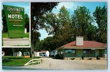 c1959 Angola New York NY Vintage Postcard Tussing Court Motel Restaurant Lounge