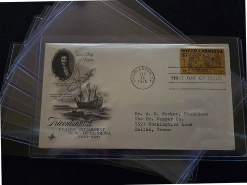 Ten  (10) Gently Used BCW First Day Cover Semi-Rigid Toploaders