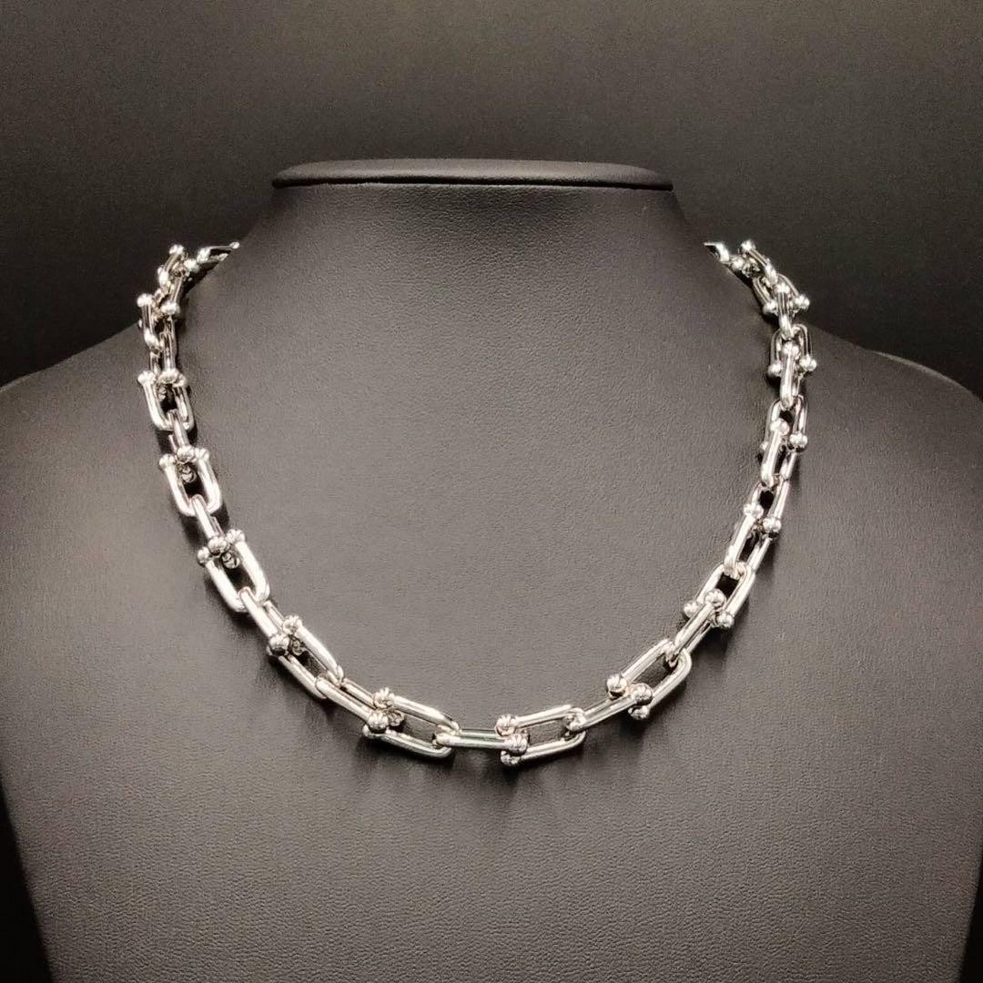 Hardware Long Necklace Women's Chain Silver 925 Mint