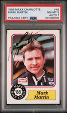 Mark Martin 1988 Maxx RC Card #48 Autograph PSA DNA NM-MT 8 AUTO 7 Pop 1  Nascar
