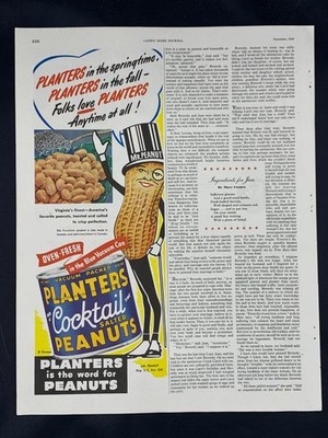 Magazine Ad* - 1949 - Planter's Cocktail Peanuts - (#1)