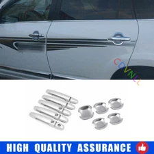 For Toyota RAV4 2006-2012 Chrome Silver Side Door Handle Bowl Frame Cover Trim