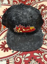 Y2K World Industries Willy Flameboy Skateboard Snapback Black Wash Hat Cap NWT