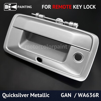 2016-2018 Silverado Tailgate Handle With Camera Hole Silver Ice Metallic GAN