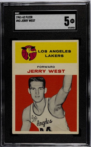 1961-62 FLEER #43 Jerry West SGC Grade 5 EX
