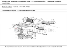 Ferrari Part 103925 Distance Piece