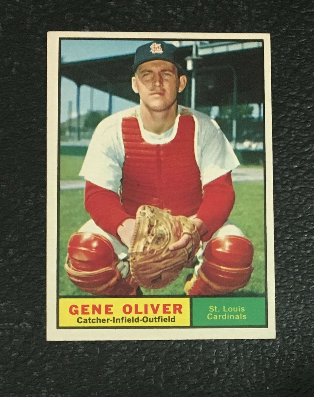 1961 Topps #487 Gene Oliver  Cardinals  Crease Free  EX