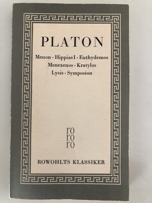 Sämtliche Werke Bd. 2: Menon  Hippias 1  Euthydemos  Menexenos  Kratylose  Lysis