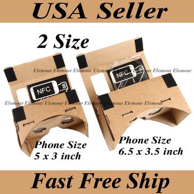 Google Cardboard Virtual Reality VR Headset Kit FULL with NFC