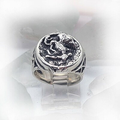 Mexiko Steinadler Sterling Silber Ring