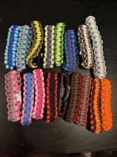 Paracord Bracelet 550 Black Tactical 3/8" Buckle Hand Made