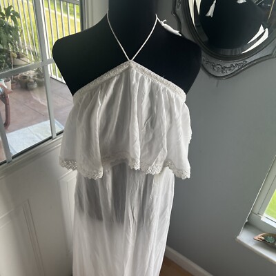 raviya off the shoulder dress NWT Raviya Swimsuit Cover Up Ruffled Off Shoulder Dress Size L Blush
